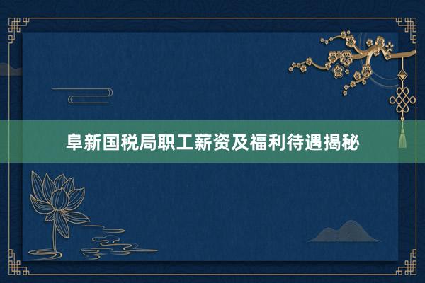 阜新国税局职工薪资及福利待遇揭秘